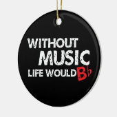 Ohne Musik wurde das Leben flaches b! Keramikornament (Links)