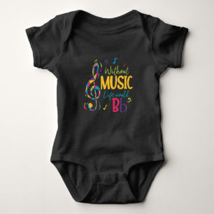 Ohne Musik würde das Leben flatter Clef Musikerno Baby Strampler