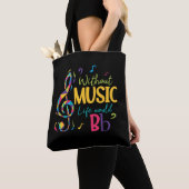 Ohne Musik würde das Leben flatter Clef Musikernot Tasche (Von Nahem)