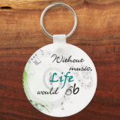 Ohne Musik würde das Leben... Schlüsselanhänger (Vorderseite)