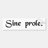 Ohne Nachkommenschaft Autoaufkleber (Vorne)