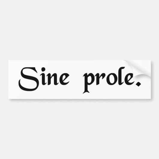 Ohne Nachkommenschaft Autoaufkleber (Vorne)