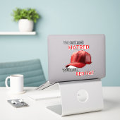 Ohne Red Hat kannst du Hass nicht buchstabieren Aufkleber (Laptop auf Schreibtisch)