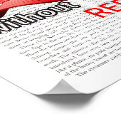 Ohne Red Hat kannst du Hass nicht buchstabieren Poster (Ecke)