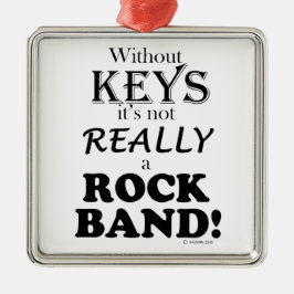 Ohne Schlüssel - Rock Band Silbernes Ornament