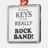 Ohne Schlüssel - Rock Band Silbernes Ornament (Links)