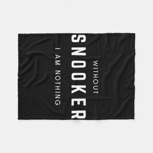 Ohne Snooker bin ich Nichts - Minimalistisch Billi Fleecedecke (Vorderseite (Horizontal))