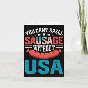 Ohne USA kannst du Wurst nicht buchstabieren Vinta Karte