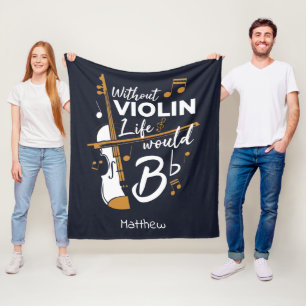 Ohne Violine wäre das Leben B-moll Niedliche Violi Fleecedecke