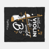 Ohne Violine wäre das Leben einfach maßgeschneider Fleecedecke (Vorderseite (Horizontal))