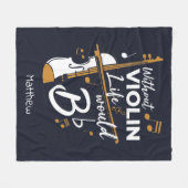 Ohne Violinleben wäre ein flatternder Niedlicher V Fleecedecke (Vorderseite (Horizontal))