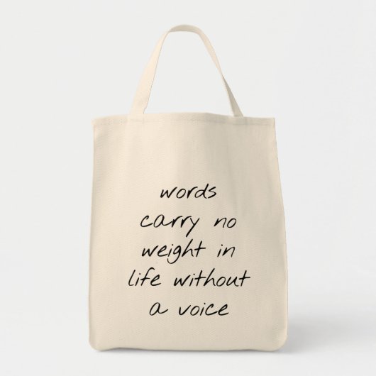 Ohne Voice-Lebensmittelgeschäft Tote-Tasche Tragetasche (Vorne)