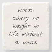 Ohne Voice-Marmor-Stone-Untersetzer Steinuntersetzer (Vorderseite)