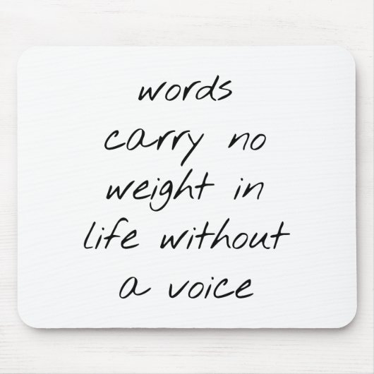 Ohne Voice Mouse Pad Mousepad (Vorne)