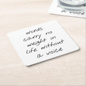 Ohne Voice Paper Untersetzer (angewinkelt)