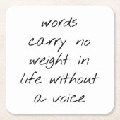 Ohne Voice Paper Untersetzer (Vorderseite)