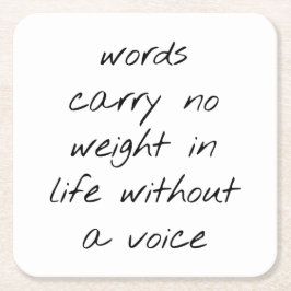 Ohne Voice Paper Untersetzer