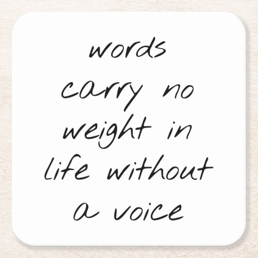 Ohne Voice Paper Untersetzer (Vorderseite)