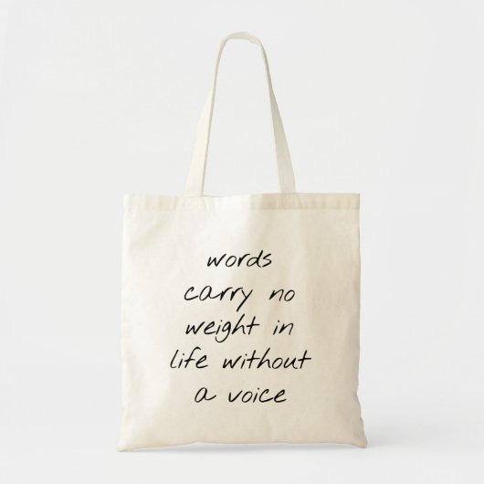 Ohne Voice Tote Bag Tragetasche (Vorne)