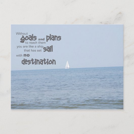 Ohne Ziele Postkarte (Vorderseite)