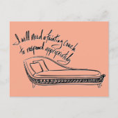 Ohnmachtssofa Feiertagspostkarte (Vorderseite)