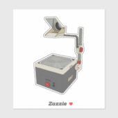 OHP 80er 90s Overhead Projektor Aufkleber (Blatt)