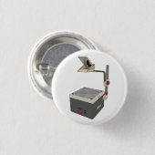 OHP 80er 90s Overhead Projektor Button (Vorne & Hinten)