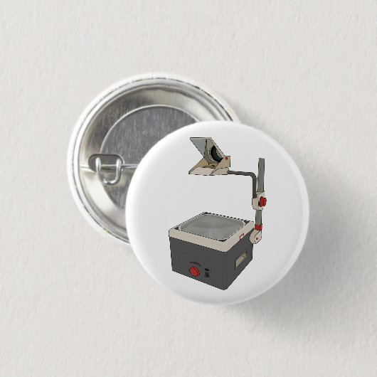 OHP 80er 90s Overhead Projektor Button (Vorne & Hinten)