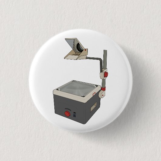 OHP 80er 90s Overhead Projektor Button (Vorderseite)