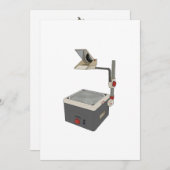 OHP 80er 90s Overhead Projektor Einladung (Vorne/Hinten)