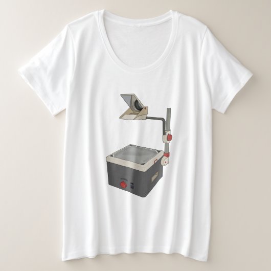 OHP 80s 90s Overhead Projector Große Größe T-Shirt (Design vorne)