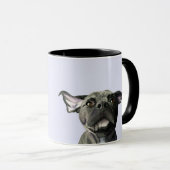 Ohr, das schwarze Pitbull-Hundeillustration Tasse (VorderseiteRechts)