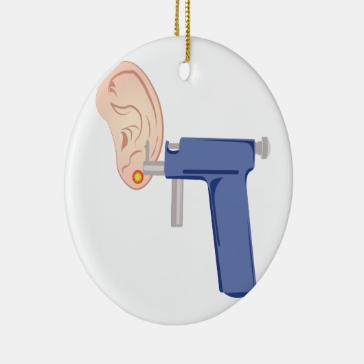 Ohr-Durchdringen Keramikornament (Rechts)