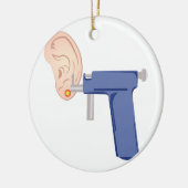 Ohr-Durchdringen Keramikornament (Links)