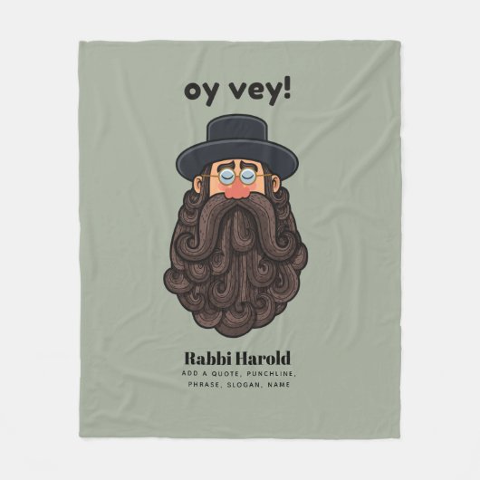 OHR! Funny RABBI Peronised Fleecedecke (Vorderseite)