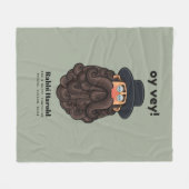 OHR! Funny RABBI Peronised Fleecedecke (Vorderseite (Horizontal))