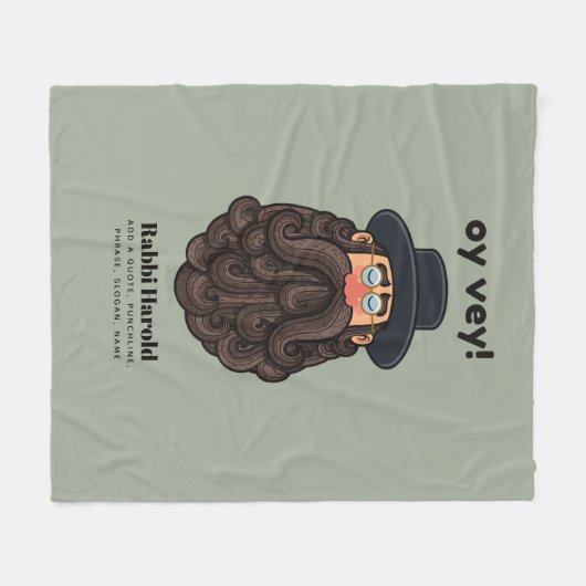 OHR! Funny RABBI Peronised Fleecedecke (Vorderseite (Horizontal))
