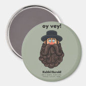 OHR! Funny RABBI Peronised Magnet (Vorderseite/Rückseite)