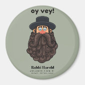 OHR! Funny RABBI Peronised Magnet (Vorne)