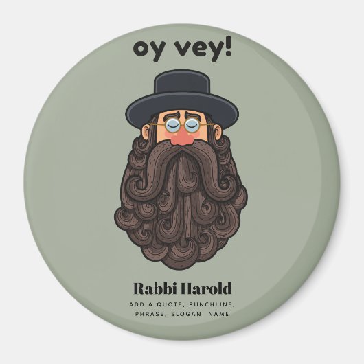 OHR! Funny RABBI Peronised Magnet (Vorne)
