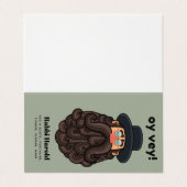 OHR! Funny RABBI Peronised Visitenkarten (Außenseite Aufgefaltet)