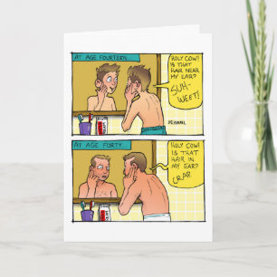 Ohr Haar Cartoon Geburtstagskarte Karte