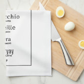 Ohr in verschiedenen Sprachen Geschirrtuch (Viertel Falte)