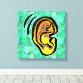 Ohr Leinwanddruck (Insitu (Holzboden))