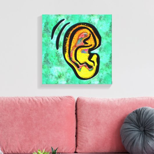 Ohr Leinwanddruck (Insitu (Wohnzimmer))