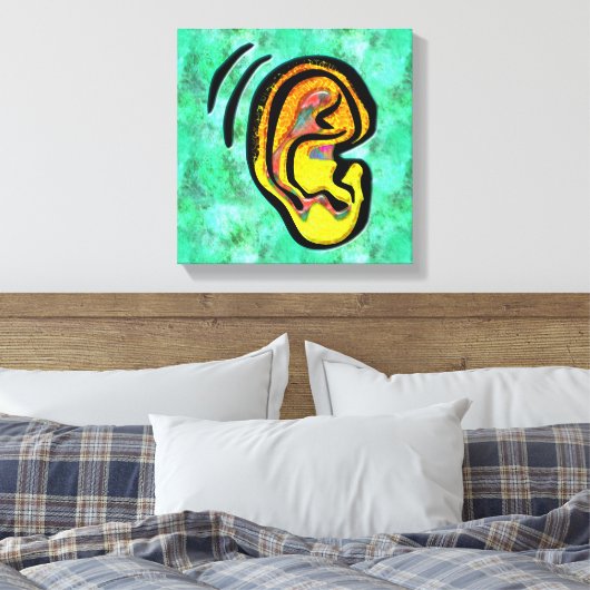 Ohr Leinwanddruck (Insitu (Schlafzimmer))