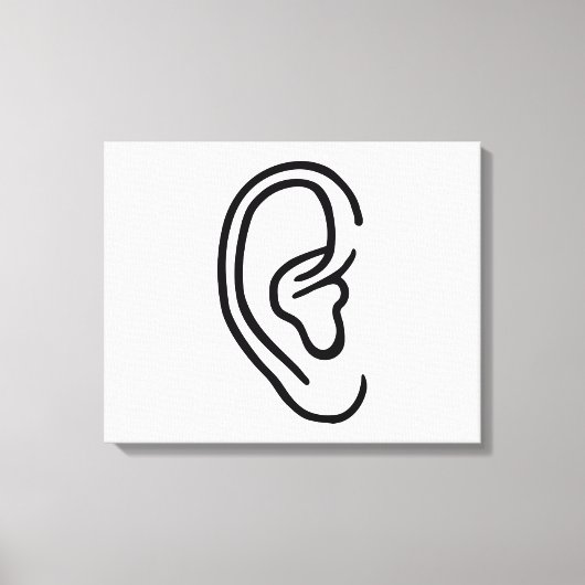 Ohr Leinwanddruck (Vorderseite)