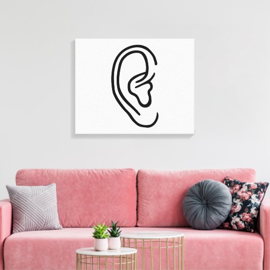 Ohr Leinwanddruck (Insitu (Wohnzimmer))