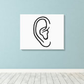 Ohr Leinwanddruck (Insitu (Holzboden))