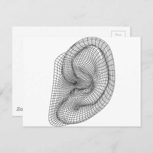 Ohr Postkarte (Vorne/Hinten)